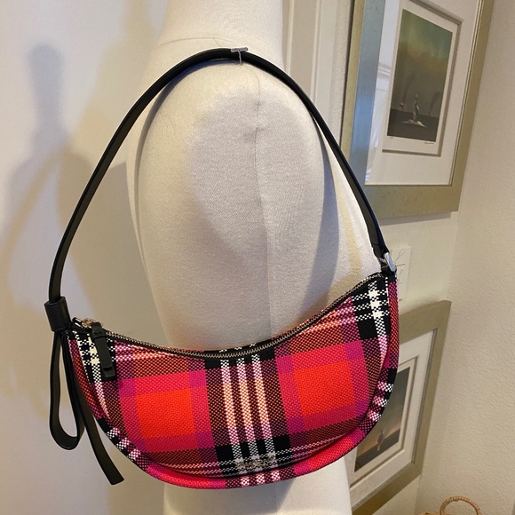 Kate Spade Smile Foliage Plaid Shoulder Bag